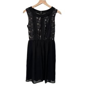 Enfocus Studio Sleeveless Lace Cocktail Dress Black 8
